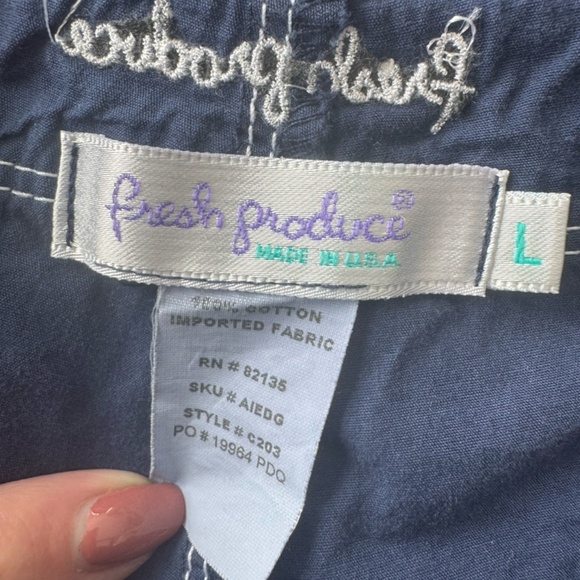 FRESH PRODUCE Women's Capri sz L Blue - Picture 4 of 4
